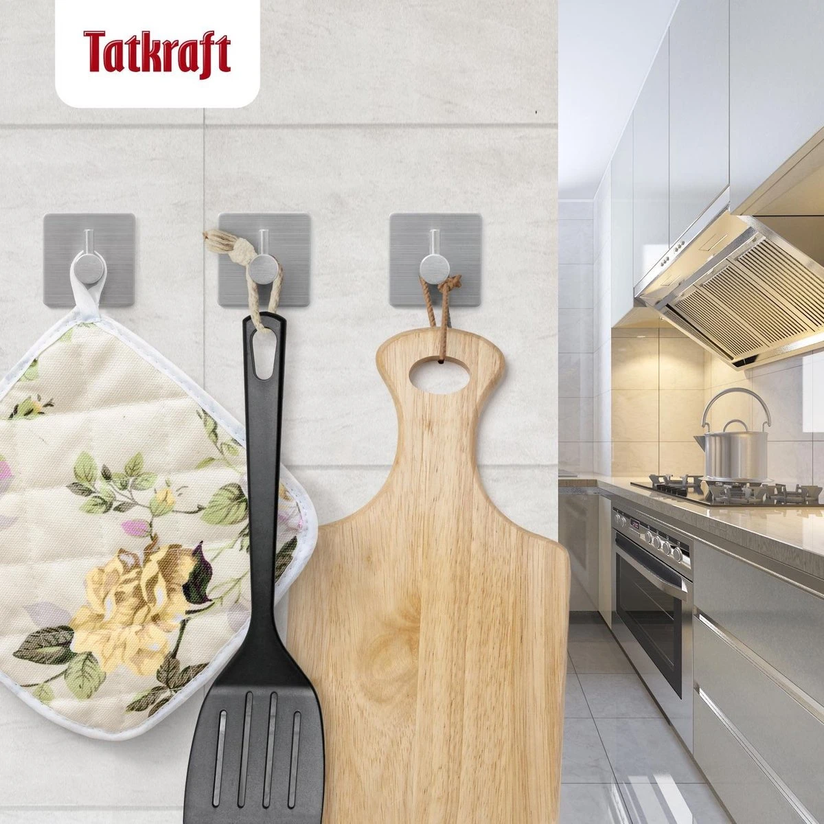 Tatkraft George Heavy Duty Zelfklevende Wandhaakjes - RVS Handdoekhouder Haak - Muur Ophang Zelfklevend Muurhaak Ophanghaakjes - Handdoekklem Keuken Ophanghaak Zonder Boren - Wand Theedoek / Handdoek Houder - Universeel Gebruik - Set Van 4 Stuks 7 Tatkraft George Heavy Duty Zelfklevende Wandhaakjes - RVS Handdoekhouder Haak - Muur Ophang Zelfklevend Muurhaak Ophanghaakjes - Handdoekklem Keuken Ophanghaak Zonder Boren - Wand Theedoek / Handdoek Houder - Universeel Gebruik - Set Van 4 Stuks - Afbeelding 5