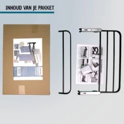 Vannons - Handdoekrek - Handdoekrek Badkamer - 2 Handdoeken - Handdoekrek Zelfklevend - Zwart -Woonwinkel 1200x1200 2548