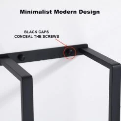 Handdoekrek - 70 Cm - RVS - Handdoekhouder BaderiQ Paris Large - MODEL 2023 - Schroeven Of Plakken - Handdoekenhouders - Handdoekhaak - Handdoek Organizer - Rvs Mat Zwart Poedercoating - Large H70xB20xD14 - Ook Beschikbaar In 40 Cm -Woonwinkel 1200x1200 2558