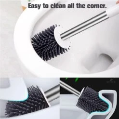 Fleau Luxe WC Borstel Met Houder - Siliconen Toiletborstel - Hygiënisch & Antibacterieel - Vrijstaand Of Hangend - Wit -Woonwinkel 1200x1200 2583