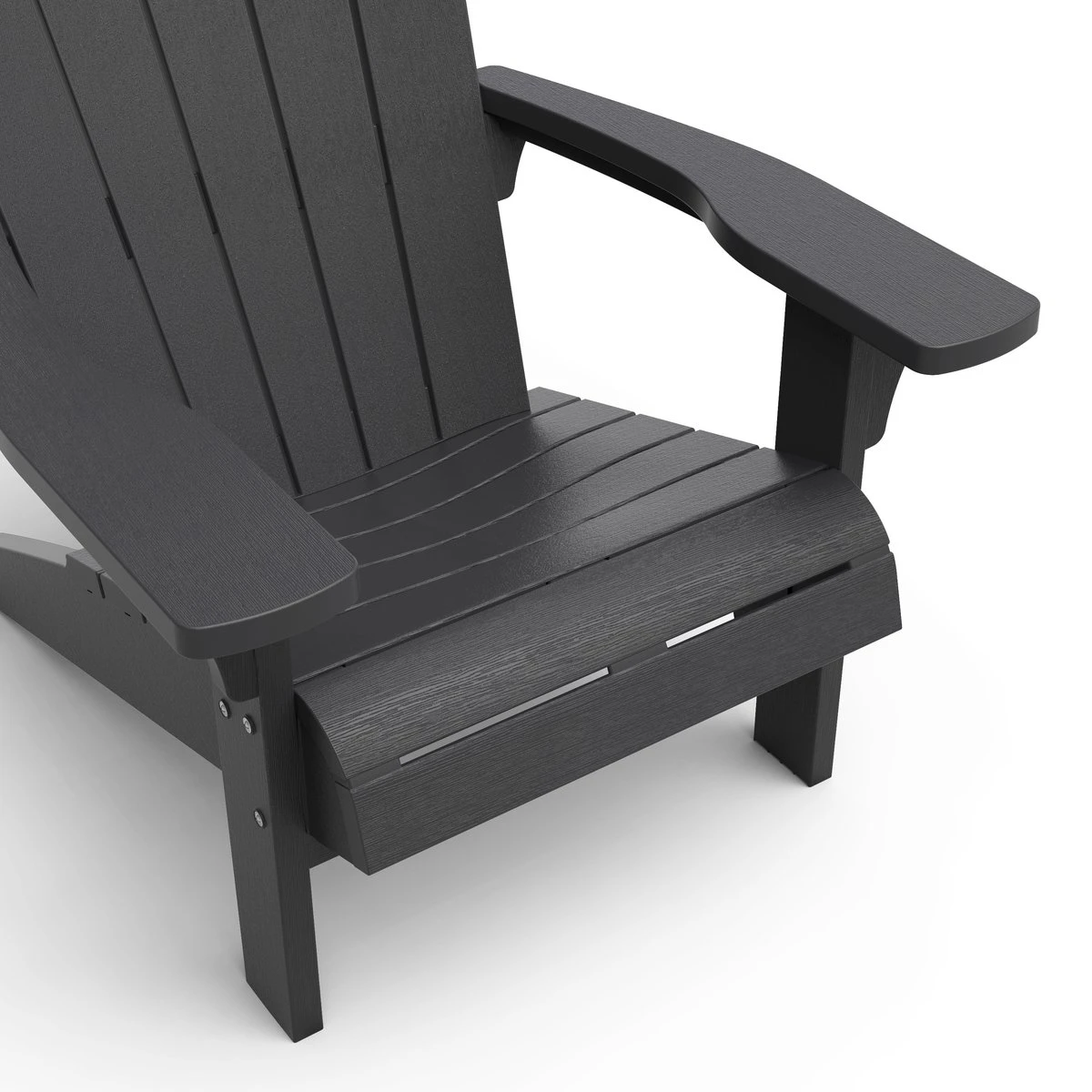 Keter Troy Adirondack Tuinstoel - 81x80x96,5cm - Grafiet 12 Keter Troy Adirondack Tuinstoel - 81x80x96,5cm - Grafiet - Afbeelding 10