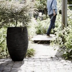 Capi Europe - Vaas Elegant Deluxe Rib NL - 56x84 - Zwart - Voor Binnen En Buiten - KBLR1132 -Woonwinkel 1200x1200 309