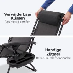 LifeGoods Opvouwbare Tuinstoelen - Verstelbaar Zonnescherm - 2 Stuks - 30°-90° Verstelbaar - Metaal - Zwart 17 LifeGoods Opvouwbare Tuinstoelen - Verstelbaar Zonnescherm - 2 Stuks - 30°-90° Verstelbaar - Metaal - Zwart -Woonwinkel 1200x1200 314