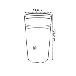 Elho Green Basics Regenton - Regenton - Living Black - Buiten - 200 Liter -Woonwinkel 1200x1200 404