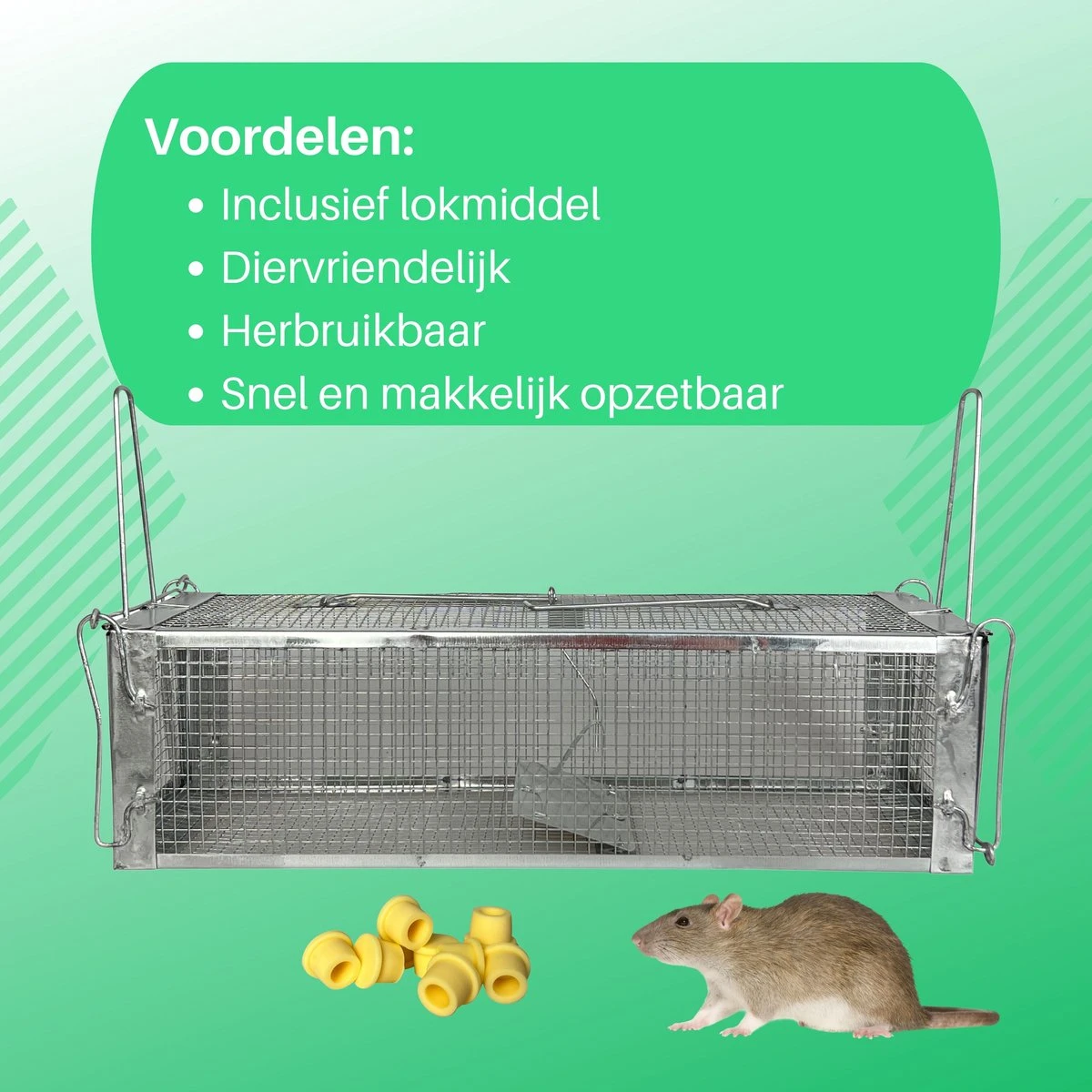 ValueStar Rattenval - Rattenval Voor Buiten - Ongediertebestrijding - Rattenvallen - Ratten - Rattenval Vangkooi 5 ValueStar Rattenval - Rattenval Voor Buiten - Ongediertebestrijding - Rattenvallen - Ratten - Rattenval Vangkooi - Afbeelding 3