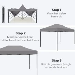 LifeGoods Partytent - 3x4.5 M - Zijwanden - Easy Up - Opvouwbaar - Waterdicht - Draagtas Met Wieltjes - Donkergrijs 17 LifeGoods Partytent - 3x4.5 M - Zijwanden - Easy Up - Opvouwbaar - Waterdicht - Draagtas Met Wieltjes - Donkergrijs -Woonwinkel 1200x1200 514