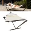 Vita5 Hangmat Met Standaard En Spreidstok – 2 Persoons – Incl. Bekerhouder - Afneembaar Kussen – Uv-bestendig – Beige -Woonwinkel 1200x1200 552