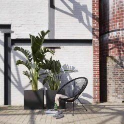 Capi Europe - Bloempot Vierkant Smooth NL - 50x50x50 - Zwart - Voor Binnen En Buiten - KBL904 -Woonwinkel 1200x1200 565