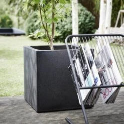 Capi Europe - Bloempot Vierkant Smooth NL - 50x50x50 - Zwart - Voor Binnen En Buiten - KBL904 -Woonwinkel 1200x1200 571