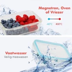 KitchenBrothers Meal Prep Bakjes - Set - Luchtdicht - BPA Vrij - Glas - 9 Stuks 14 KitchenBrothers Meal Prep Bakjes - Set - Luchtdicht - BPA Vrij - Glas - 9 Stuks -Woonwinkel 1200x1200 64