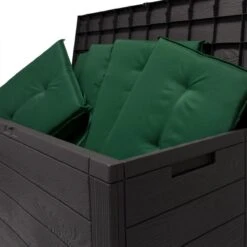Merkloos Woody Tuin Opbergbox - 324 Liter 45x120x60 Cm - Tuinkussenbox - Antraciet/bruin -Woonwinkel 1200x1200 671