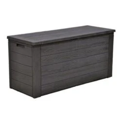 Merkloos Woody Tuin Opbergbox - 324 Liter 45x120x60 Cm - Tuinkussenbox - Antraciet/bruin -Woonwinkel 1200x1200 673