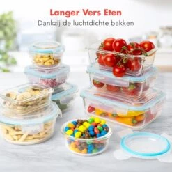 KitchenBrothers Meal Prep Bakjes - Set - Luchtdicht - BPA Vrij - Glas - 9 Stuks 18 KitchenBrothers Meal Prep Bakjes - Set - Luchtdicht - BPA Vrij - Glas - 9 Stuks -Woonwinkel 1200x1200 68
