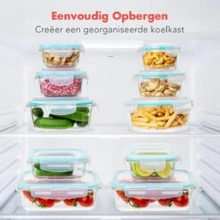 KitchenBrothers Meal Prep Bakjes - Set - Luchtdicht - BPA Vrij - Glas - 9 Stuks 21 KitchenBrothers Meal Prep Bakjes - Set - Luchtdicht - BPA Vrij - Glas - 9 Stuks -Woonwinkel 1200x1200 71