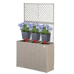 Casaria Polyrattan Bloembak – 3 Bakken Klimophek - Crème -Woonwinkel 1200x1200 730