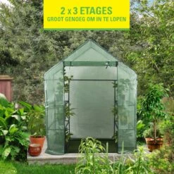 Kinzo Garden - Plastic Broeikas - Serre Van Meerdere Verdiepingen - 143 X 73 X 195 - Groen 14 Kinzo Garden - Plastic Broeikas - Serre Van Meerdere Verdiepingen - 143 X 73 X 195 - Groen -Woonwinkel 1200x1200 736