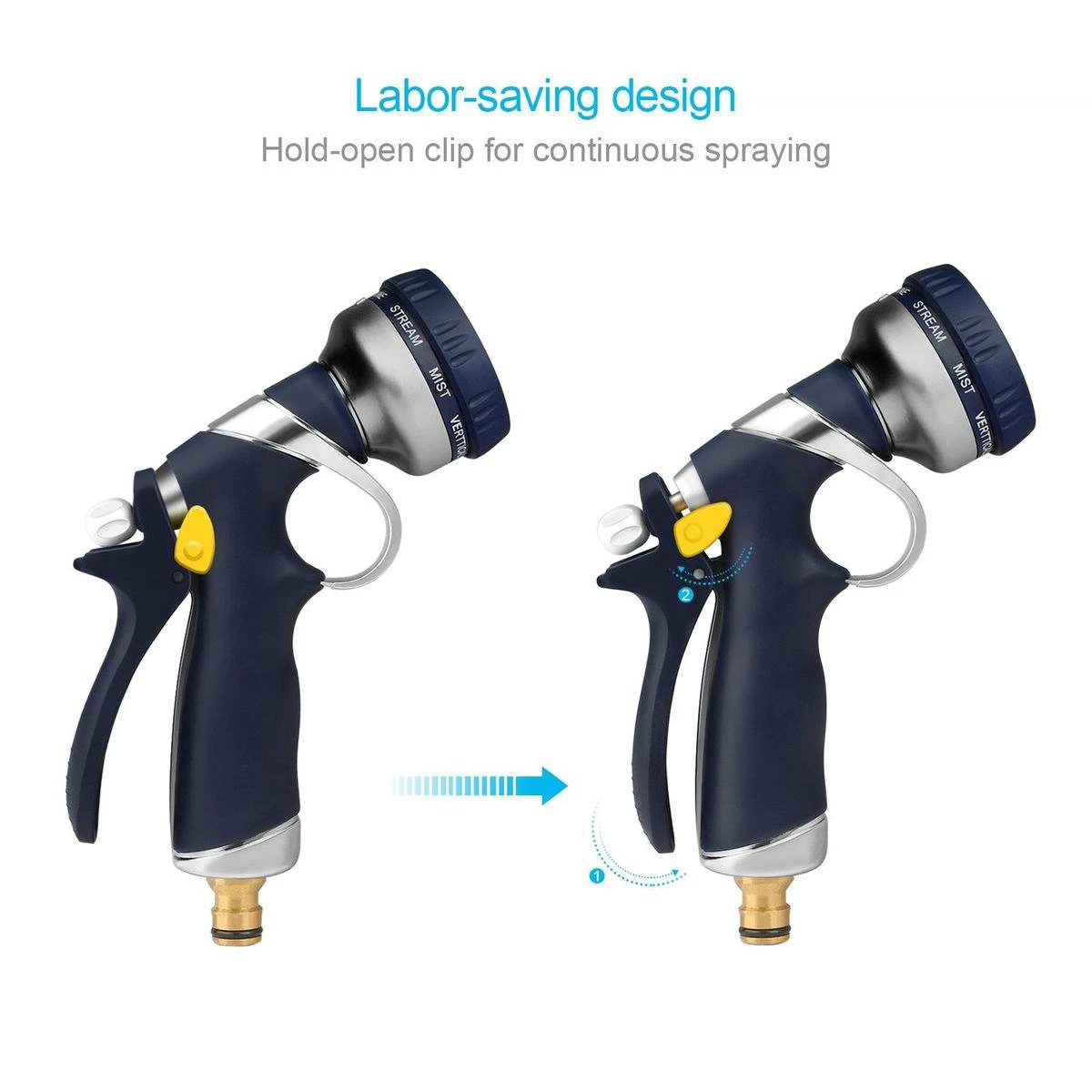 Voxon Sproeikop | Broespistool | Spuitpistool Voor Tuinslang | Metalen Constrcutie Met Soft-grip Handvat 5 Voxon Sproeikop | Broespistool | Spuitpistool Voor Tuinslang | Metalen Constrcutie Met Soft-grip Handvat - Afbeelding 3