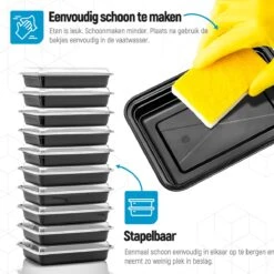Meal Prep Bakjes - 20 Stuks - 1 Compartiment - Lunchbox - Diepvriesbakjes - Vershoudbakjes - Plastic Bakjes Met Deksel - Magnetron Bakjes Met Deksel - Meal Prep - Vershouddoos - 1L - BPA Vrij - Fitcrafters 13 Meal Prep Bakjes - 20 Stuks - 1 Compartiment - Lunchbox - Diepvriesbakjes - Vershoudbakjes - Plastic Bakjes Met Deksel - Magnetron Bakjes Met Deksel - Meal Prep - Vershouddoos - 1L - BPA Vrij - Fitcrafters -Woonwinkel 1200x1200 75
