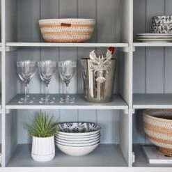 Riviera Maison Plantenbak Rond, Bloempot Met Ribbel - RM Let It Grow Planter - Wit - Porselein - Maat S -Woonwinkel 1200x1200 777