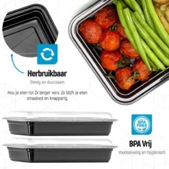 Meal Prep Bakjes - 20 Stuks - 1 Compartiment - Lunchbox - Diepvriesbakjes - Vershoudbakjes - Plastic Bakjes Met Deksel - Magnetron Bakjes Met Deksel - Meal Prep - Vershouddoos - 1L - BPA Vrij - Fitcrafters 17 Meal Prep Bakjes - 20 Stuks - 1 Compartiment - Lunchbox - Diepvriesbakjes - Vershoudbakjes - Plastic Bakjes Met Deksel - Magnetron Bakjes Met Deksel - Meal Prep - Vershouddoos - 1L - BPA Vrij - Fitcrafters -Woonwinkel 1200x1200 79
