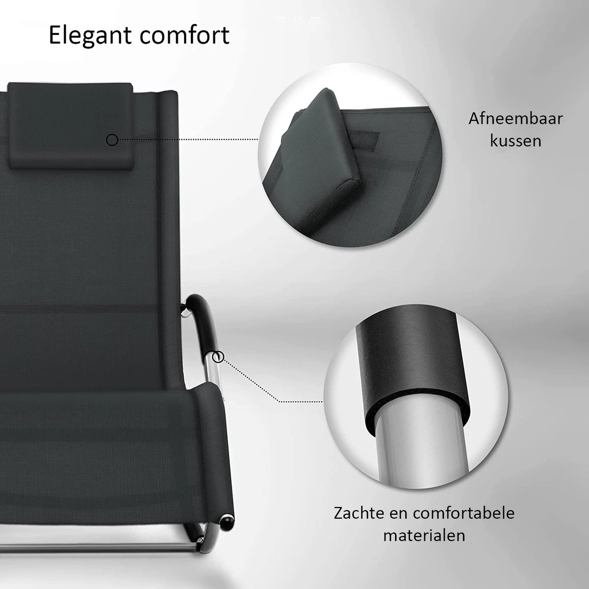 Sens Design Zonnebed - Ligbed - Weerbestendig - Antraciet 7 Sens Design Zonnebed - Ligbed - Weerbestendig - Antraciet - Afbeelding 5