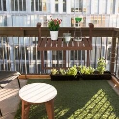 Relaxdays Balkontafel Inklapbaar - Klaptafel Balkon - Tafel Reling - Hangtafel Hout -Woonwinkel 1200x1200 810