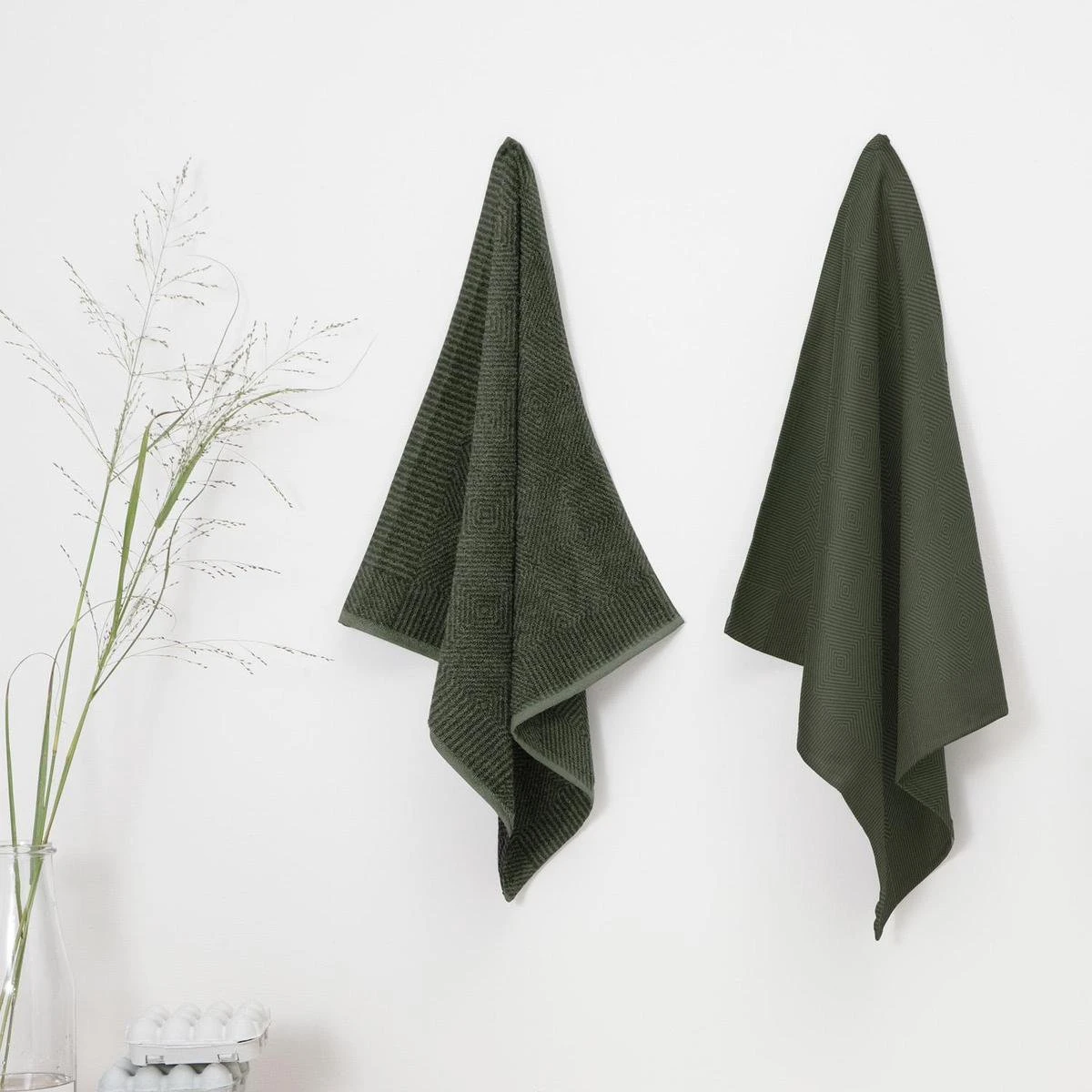 DDDDD Cisis - 2x Theedoek & 2x Keukendoek - Laurel 6 DDDDD Cisis - 2x Theedoek & 2x Keukendoek - Laurel - Afbeelding 4