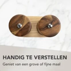 Nimma® Peper En Zoutmolen Set - Incl Navul Lepel - Verstelbare Maalgraad - Acacia Hout -Woonwinkel 1200x1200 831