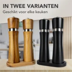 Nimma® Peper En Zoutmolen Set - Incl Navul Lepel - Verstelbare Maalgraad - Acacia Hout -Woonwinkel 1200x1200 834