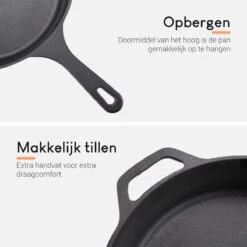 Ocina Gietijzeren Pan – ø30,5cm - Skillet - Koekenpan – Hapjespan – Koekenpan Inductie – Koekenpannenset - Gietijzeren Pan Bbq - Gietijzer 13 Ocina Gietijzeren Pan – ø30,5cm - Skillet - Koekenpan – Hapjespan – Koekenpan Inductie – Koekenpannenset - Gietijzeren Pan Bbq - Gietijzer -Woonwinkel 1200x1200 851