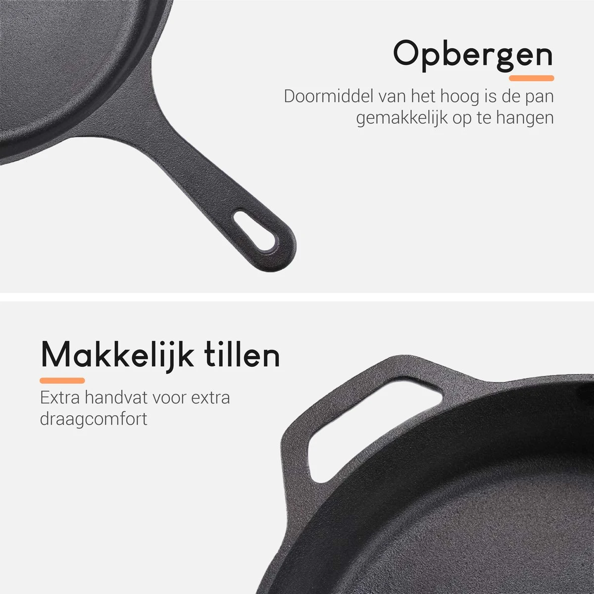 Ocina Gietijzeren Pan – ø30,5cm - Skillet - Koekenpan – Hapjespan – Koekenpan Inductie – Koekenpannenset - Gietijzeren Pan Bbq - Gietijzer 5 Ocina Gietijzeren Pan – ø30,5cm - Skillet - Koekenpan – Hapjespan – Koekenpan Inductie – Koekenpannenset - Gietijzeren Pan Bbq - Gietijzer - Afbeelding 3