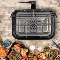 Princess 112252 Hybride Barbecue – Elektrische BBQ - Tafelmodel - 2000W - 44x 29cm - Gebruik Elektrisch Of Met Kolen -Woonwinkel 1200x1200 881