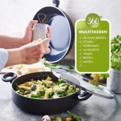 Greenpan Torino Keramische Hapjespan - 28 Cm - Met Glazen Deksel -Woonwinkel 1200x1200 895