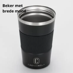 Castagnola Design RVS Koffiebeker To Go - Zwart - 380ml - Thermosbeker - Theebeker -Woonwinkel 1200x1200 951