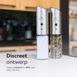 101Products Peper- & Zoutmolen Elektrisch - USB Oplaadbaar - Pepermolen - Zoutmolen - RVS 12 101Products Peper- & Zoutmolen Elektrisch - USB Oplaadbaar - Pepermolen - Zoutmolen - RVS -Woonwinkel 1200x1200 975