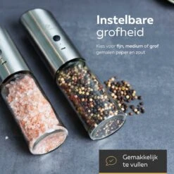 101Products Peper- & Zoutmolen Elektrisch - USB Oplaadbaar - Pepermolen - Zoutmolen - RVS 13 101Products Peper- & Zoutmolen Elektrisch - USB Oplaadbaar - Pepermolen - Zoutmolen - RVS -Woonwinkel 1200x1200 976