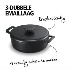 BRABANTIA THE DUTCH Gietijzeren Braadpan - Ø 28cm - MAT Zwart - Inductie 9 BRABANTIA THE DUTCH Gietijzeren Braadpan - Ø 28cm - MAT Zwart - Inductie -Woonwinkel 1200x1200 982