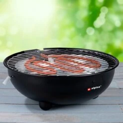 Alpina Elektrische BBQ - Tafel-Barbecue - Geen Rook - Binnen Barbecueën - 1250W - Ø 30 Cm - Zwart -Woonwinkel 1200x1200 986