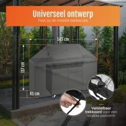 GrillX Barbecue Hoes - 145 X 61 X 117cm - BBQ Hoes Waterdicht - Beschermhoes Inclusief Trekkoord - BBQ Accesoires -Woonwinkel 1200x1200 993
