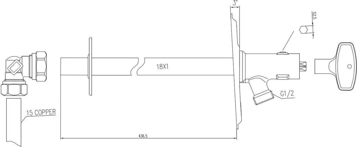 Riko Vorstbestendige Gevelkraancombinatie 15X3/4 5 Riko Vorstbestendige Gevelkraancombinatie 15X3/4 - Afbeelding 3