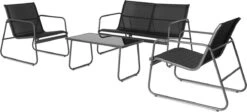 909 Outdoor Tuinset Camilla - 4-delig - Dubbele Zitbank - 2 Stoelen - Tafel - Stalenframe -Woonwinkel 1200x542