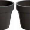 Prosperplast Set Van 2x Stuks Grote Antraciet Bloempotten/plantenpotten 60 Cm - Kunststof - Bloempotten/plantenpotten Voor Binnen En Buiten -Woonwinkel 1200x637