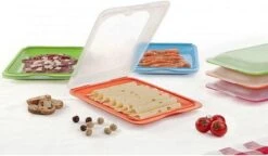 Merkloos Vershouddozen Vleeswarendoos Koelkast Vershoudbakje Bewaren Koelkast Beleg Bewaardoos Broodbeleg Stapelbaar Met Deksel 4 Stuks -Woonwinkel 1200x701