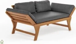 Loungebank Tuin FSC Antraciet – Makkelijk Verstelbaar Lounge Bank Balkon – Tuinbank Lounge Hardhout FSC – Perfecthomeshop -Woonwinkel 1200x702