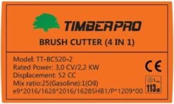 TIMBERPRO – 2in1 - Bosmaaier - Kantenmaaier - Benzine - 52 Cc - Draad En Mes - 3,0 PK -Woonwinkel 1200x721 2