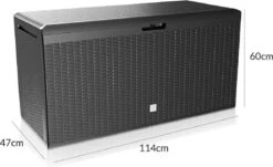 Prosperplast Opbergbox Met Deksel – Waterdicht Wielen 290 L -Antraciet -Woonwinkel 1200x732 2