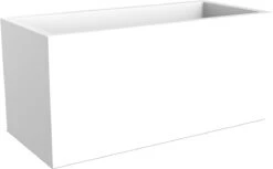 Elho Vivo Matt Finish Lang Wielen 90 - Grote Staande Plantenbak Voor Binnen & Buiten - Gemaakt Van Gereycled Plastic - L 39 X W 88 X H 41 Cm - Wit -Woonwinkel 1200x744