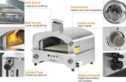 Bighorn Outdoor Edelstaal Gas Pizza Oven - Draagbare Gas Barbecue - Edelstaal -Model SRGG20001 -Woonwinkel 1200x787 1