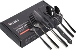 Deleca 6 Persoons Bestekset (36-delig) - Lepels, Messen, Vorken & Steakmessen - Vaatwasserbestendig - Zwart / RVS -Woonwinkel 1200x796 11