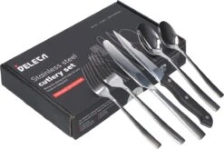 Deleca 8 Persoons Bestekset (48-delig) - Lepels, Messen, Vorken & Steakmessen - Vaatwasserbestendig - Zilver / RVS 20 Deleca 8 Persoons Bestekset (48-delig) - Lepels, Messen, Vorken & Steakmessen - Vaatwasserbestendig - Zilver / RVS -Woonwinkel 1200x799 103